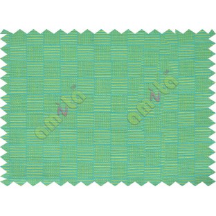 Small square stripes with green and dark blue colour main cotton curtain designs